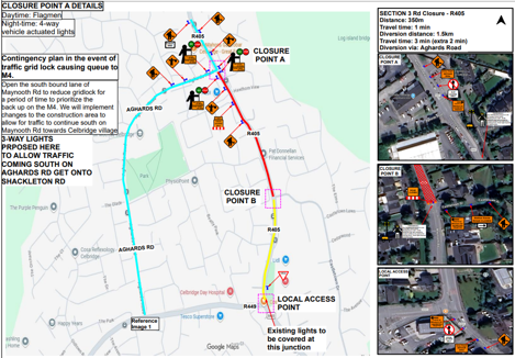 Road closure– R405 Maynooth Road