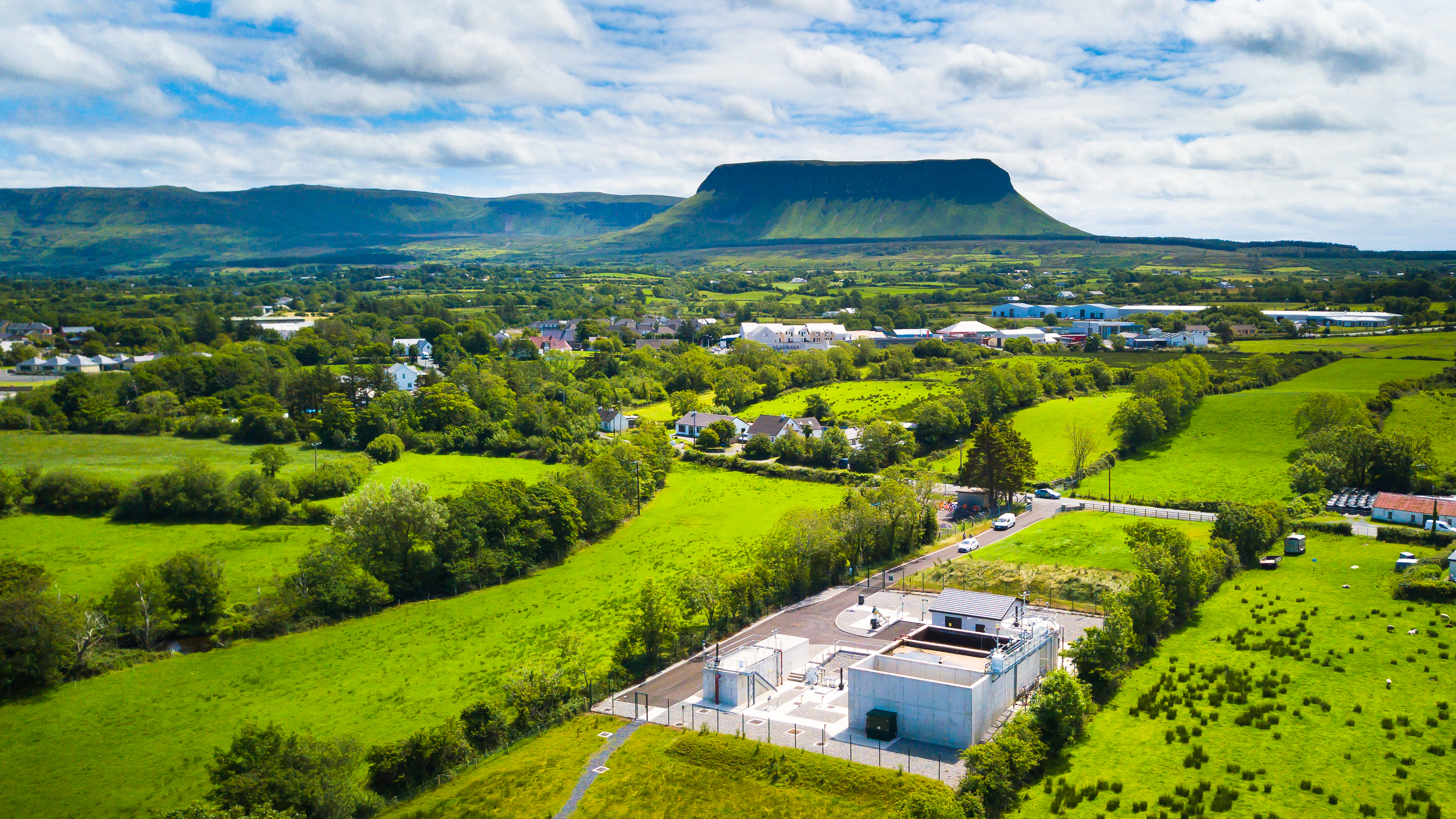 Arial view of the Grange treatment plant