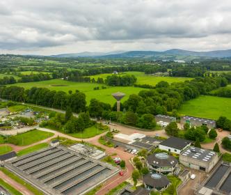 arial view of a water collector