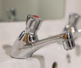 Taps in a sink