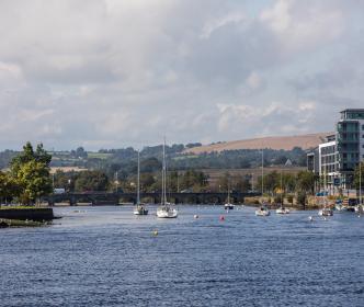 Boats on a river